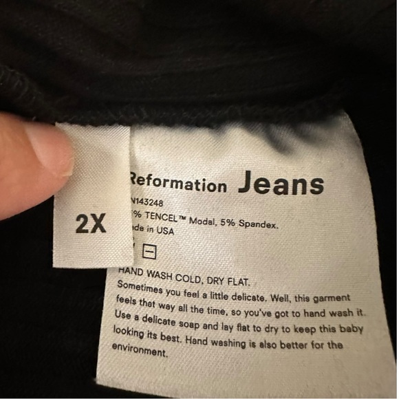 Reformation Bardot Top Plus Size Black 2x - Picture 4 of 6